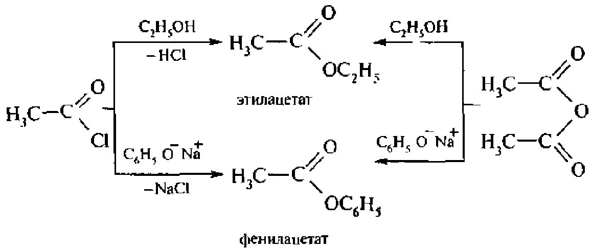 Реакция образования фенилацетата. Реакция ангидридов карбоновых кислот со спиртами. Взаимодействие ангидридов со спиртами. Щелочной гидролиз этилацетата реакция