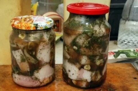Способ засолки сала в банке