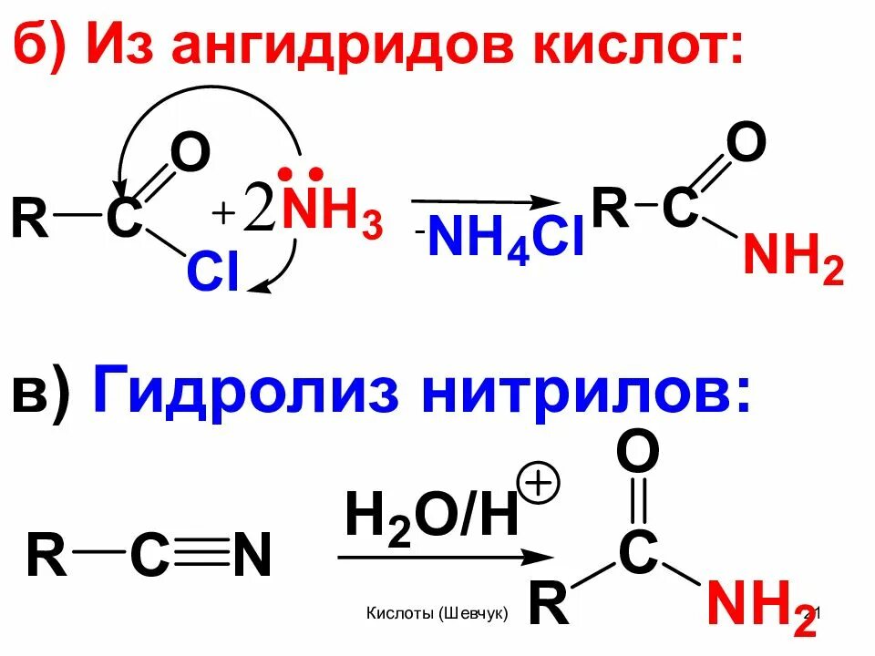 Гидролиз пропилформиата. Нитрилы карбоновых кислот. Гидролиз ангидрида. Гидролиз нитрилов кислот. Гидролиз ангидридов кислот.