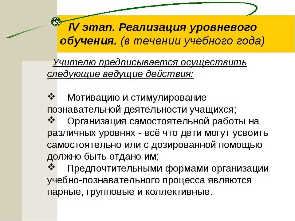 В течении обучения. Уровневая позиция педагога. В течение учебного года. В течение учебного года в школе