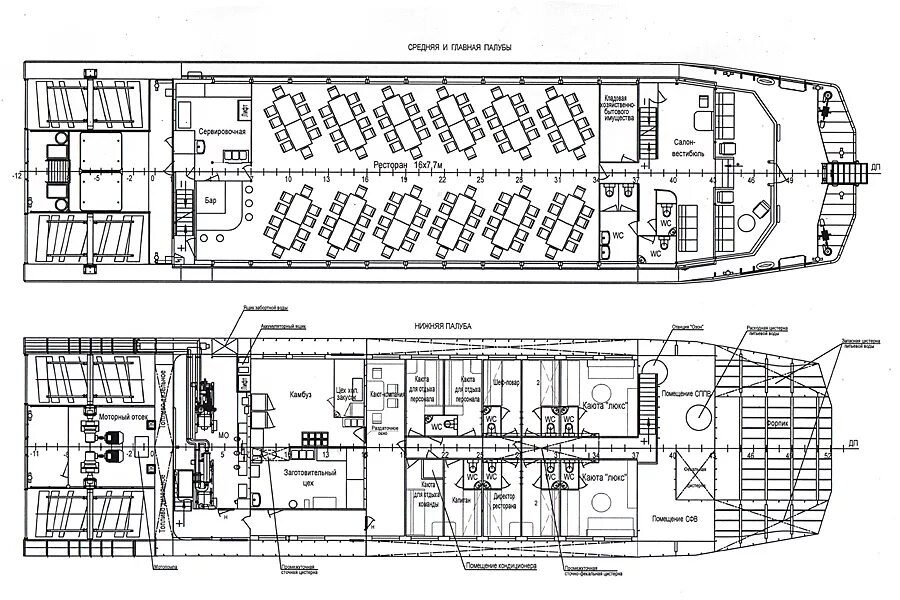 Расположение палуб. Колесный теплоход проект ПКС-40. Теплоход пкс40 Сура чертежи. Схема теплохода проекта 302. Чертежи теплохода пр 780.