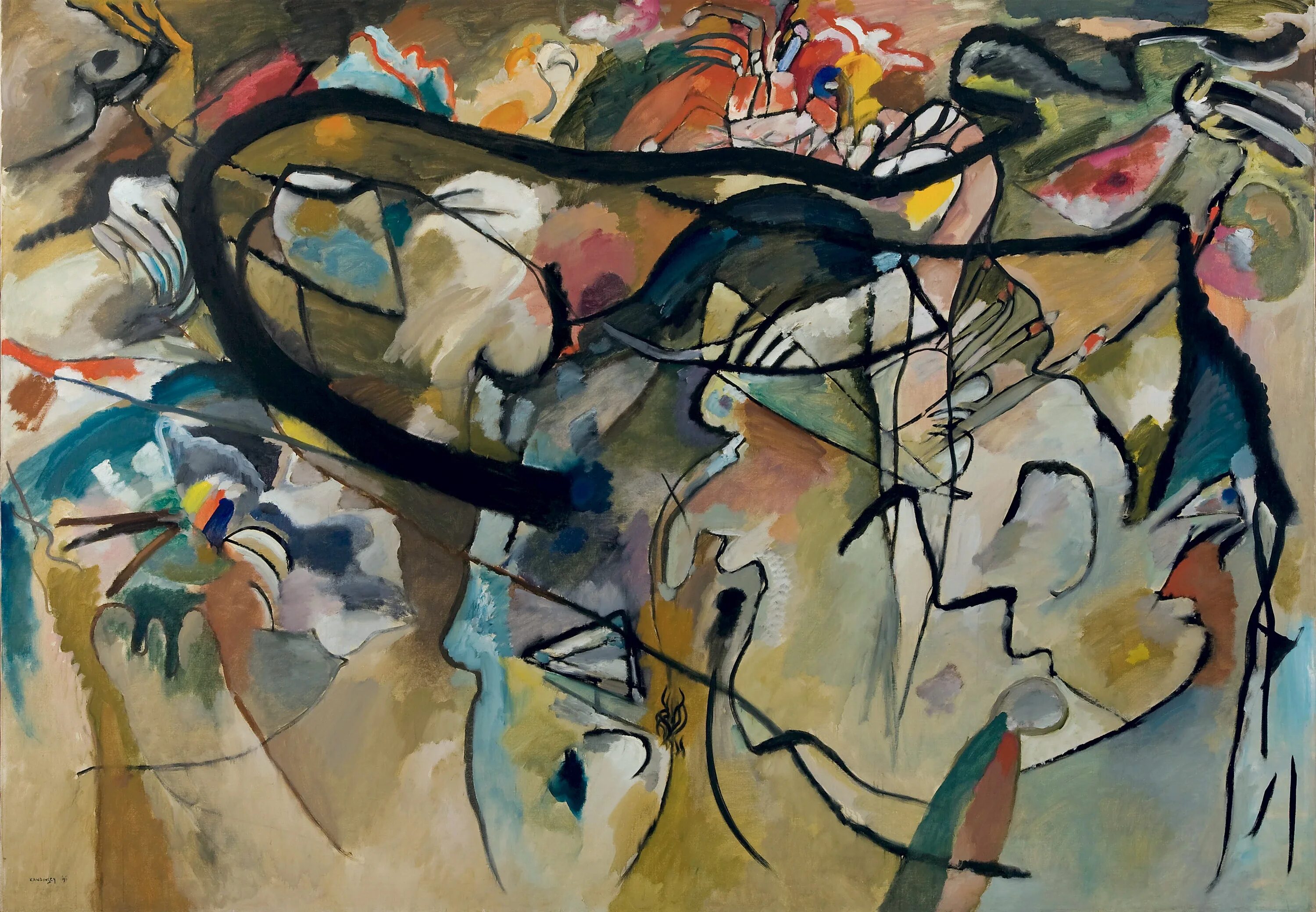 5 современных произведения. Абстрактный экспрессионизм Кандинский Мондриан.