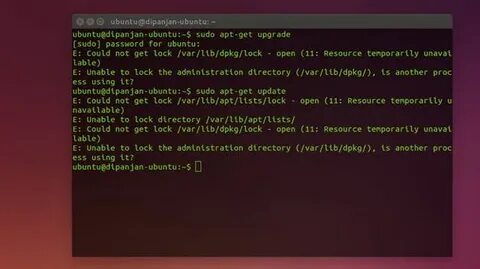Could not lock file