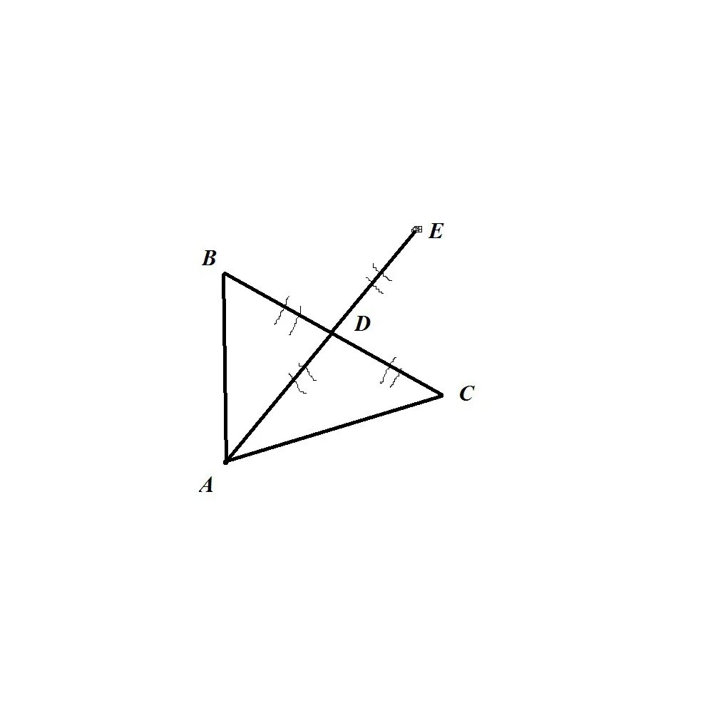 Медиана ад треугольника авс продолжена за точку. Ad Медиана треугольника ABC ad=de. Медиана ад треугольника АВС. Медиана ад треугольника АВС продолжена за точку д на отрезок. Медиана ad треугольника ABC продолжена за точку d на отрезок de.