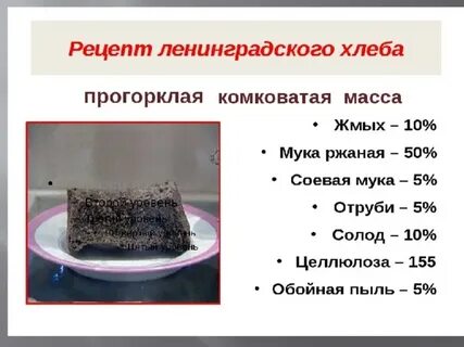 Из чего состоял блокадный хлеб