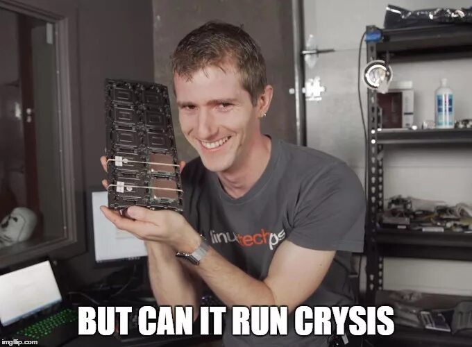 But can it Run Crysis. Crysis мемы. Крайзис 2 мемы. Can it Run Crysis Мем.