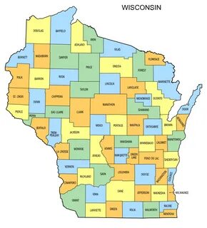 Wisconsin County Map (Printable State Map with County Lines) - DIY.