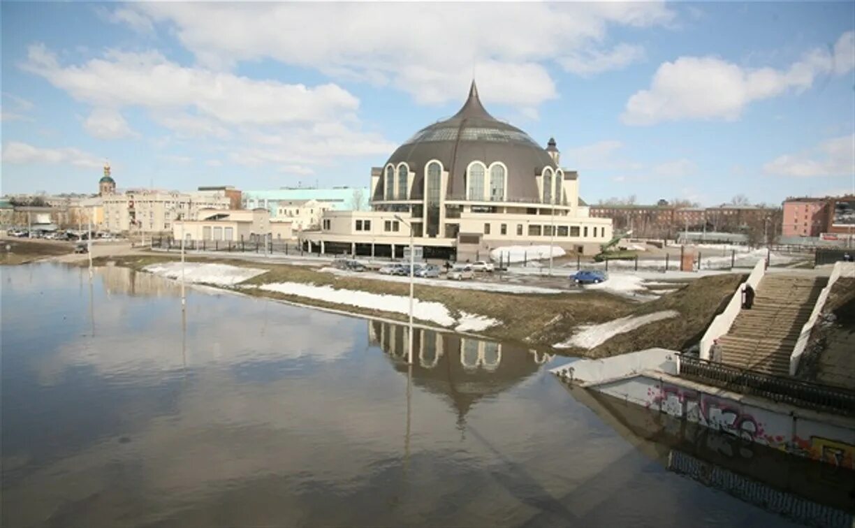 Уровень воды в упе тула сегодня. Наводнение в Туле. УПА Тула уровень воды. Мост набережной Дрейера Тула весной. Тула набережная Дрейера фото.