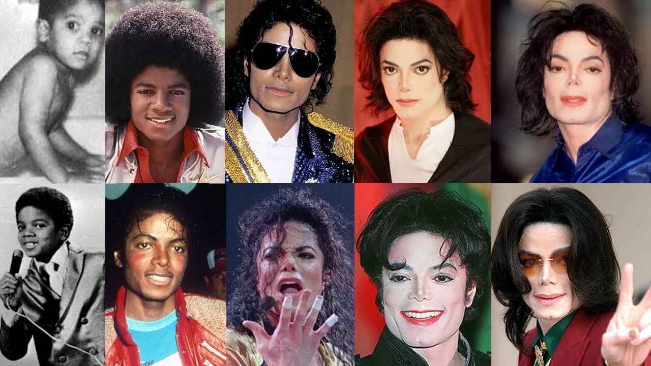 Сколько лет майклу джексону в 2024. Сайкл Джексон трансформация. Трансформация Michael Jackson.