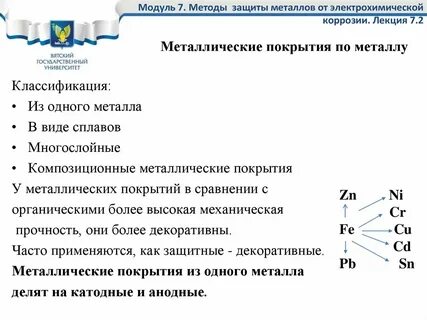Электрохимические методы защиты металлов