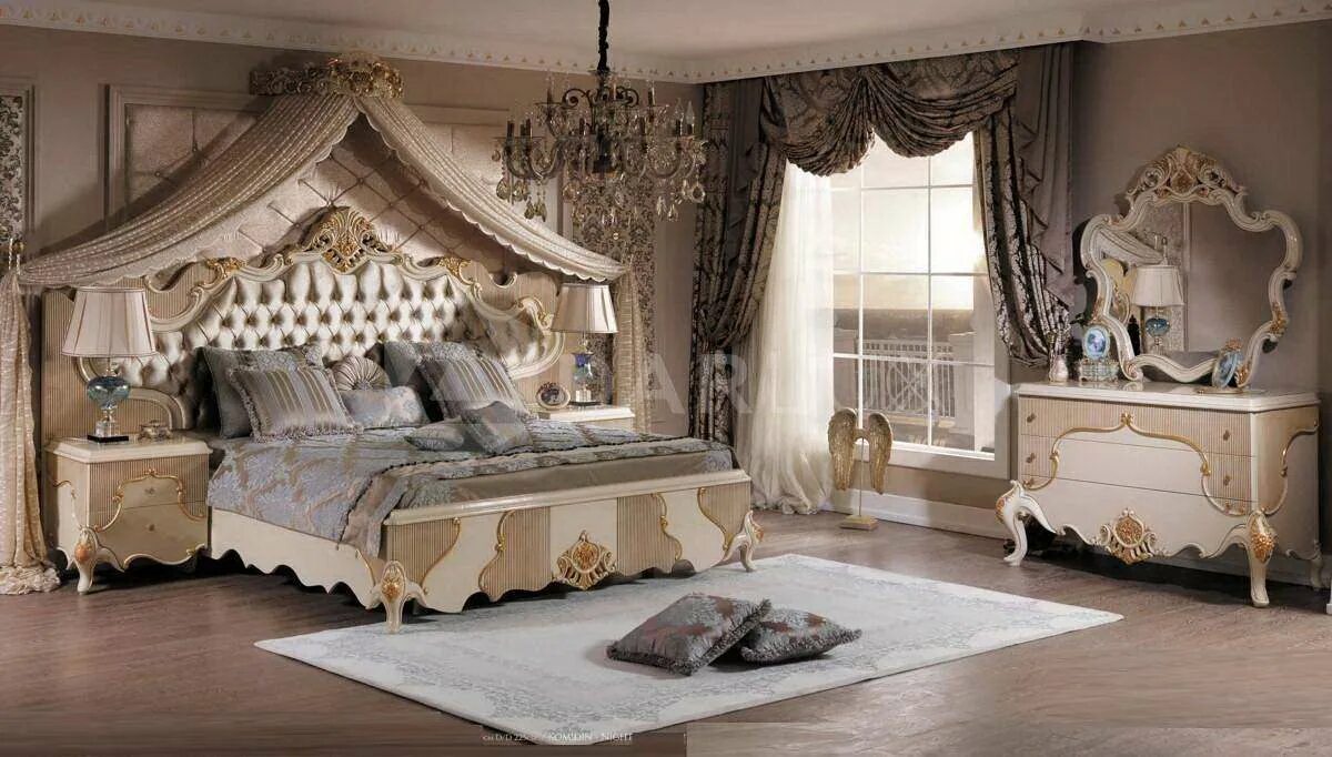 Luxury set. Эксклюзивные спальни. Стильные классические спальни. Королевская мебель. Отделка спальни классика.