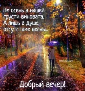 Не осень в нашей грусти виновата