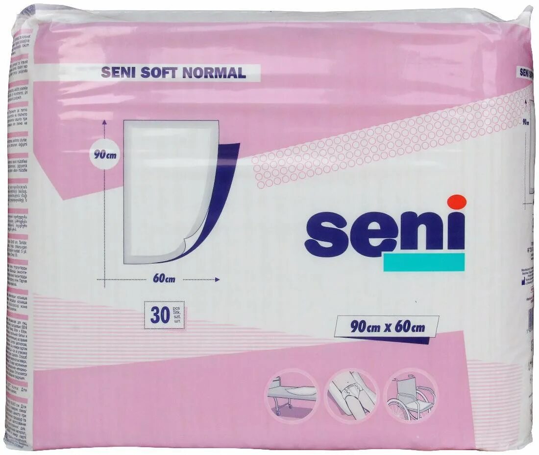 Пеленка гигиеническая. Seni Soft normal 60 90 30 шт. Пеленка Seni Soft 90х60 №30. Пеленки сени софт 30 шт 90*170. Пеленки сени софт 60 60.