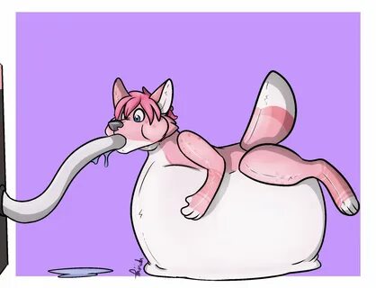 Slideshow furry can't stop cumming inflation.