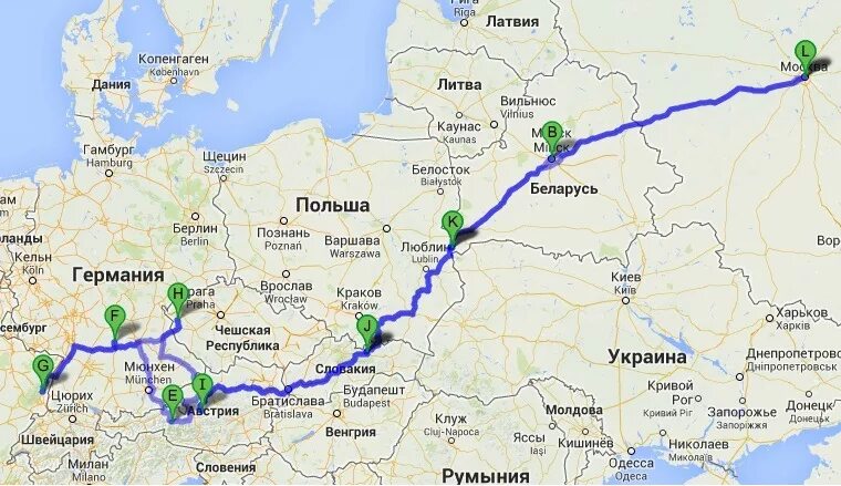 Сколько от москвы до германии. Маршрут Москва - Литва - Латвия - Польша - Украина. Маршрут от Москвы до Польши. Маршрут Украина Москва через Польшу. Маршрут из Украины в Германию через Польшу.