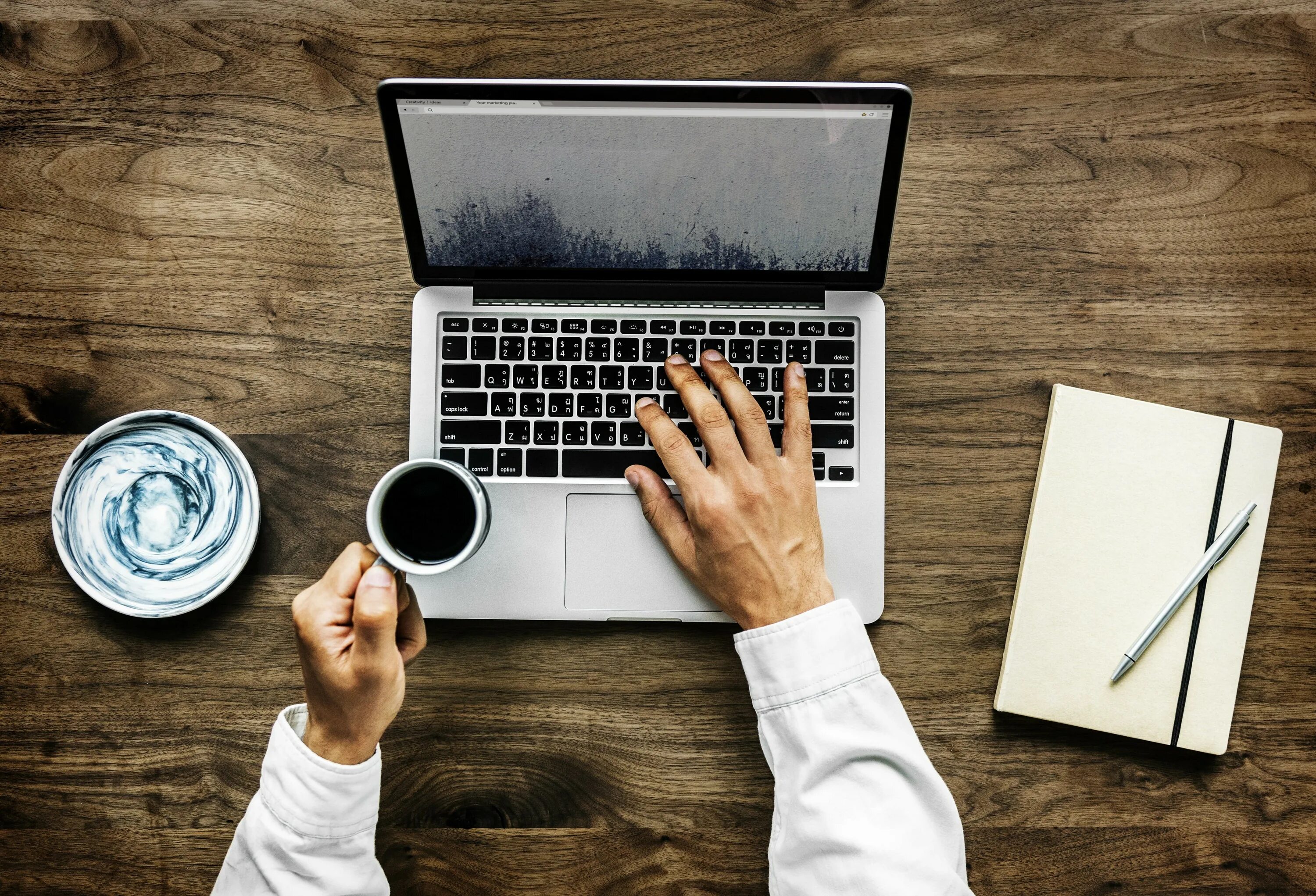 Work on computer