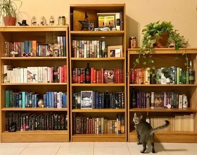 Книги дома в шкафу