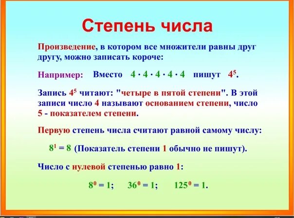 Возведение в степень. Степени 5 класс математика. Возведение в степень матем. Математика 5 класс возведение в степень.