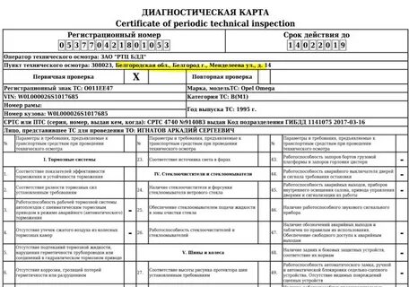 Сделать диагностика карту