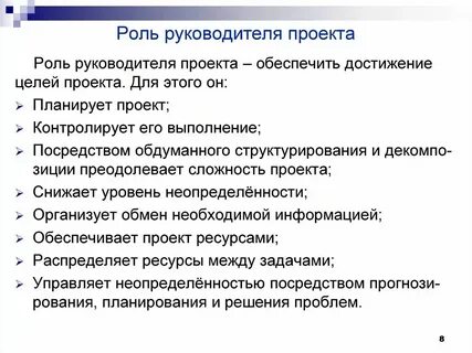 Роль проектов в деятельности организаций