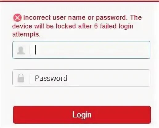 Incorrect user