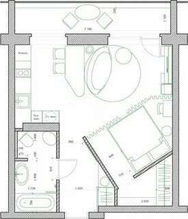 Планировка квартиры 45 кв