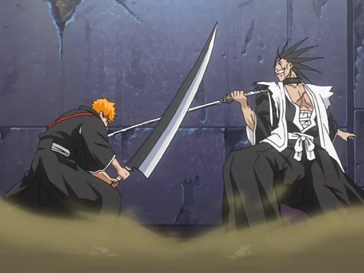 Ичиго против кенпачи. Bleach кенпачи зараки. Ichigo vs kenpachi. Ичиго куросаки битва с кенпачи. Кенпачи зараки против ичиго.