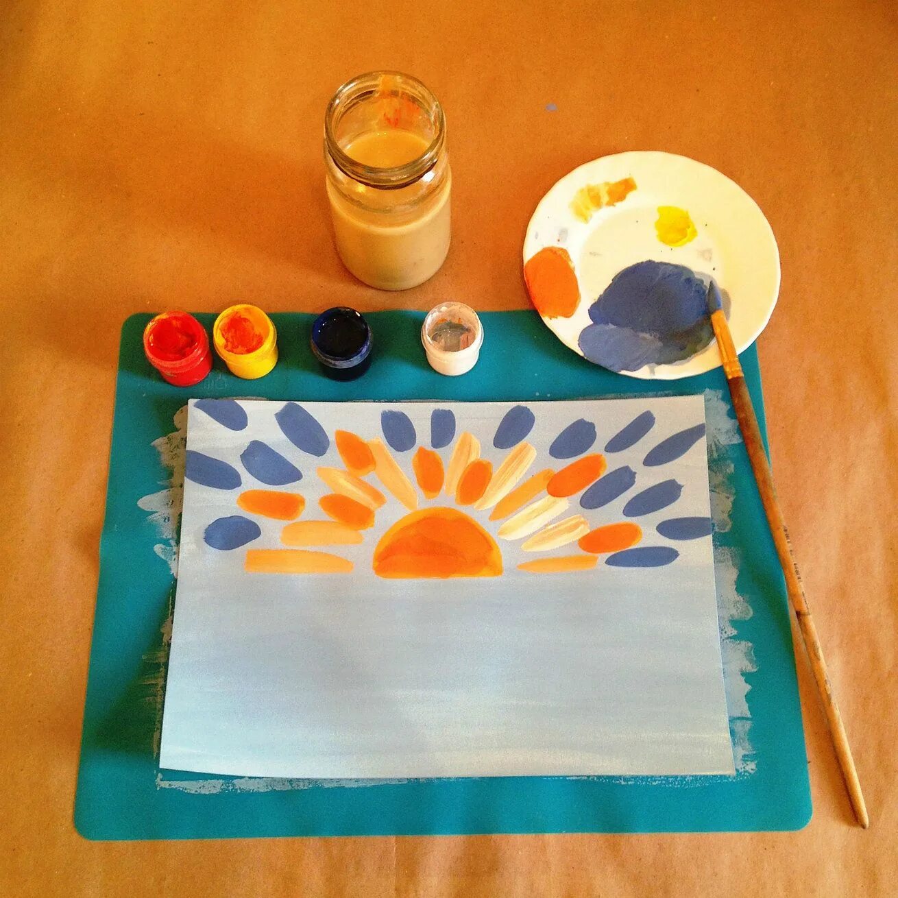 Рисование красками для детей. Рисунки красками для детей. Поделка красками для детей. Рисование для детей 5-6 красками.