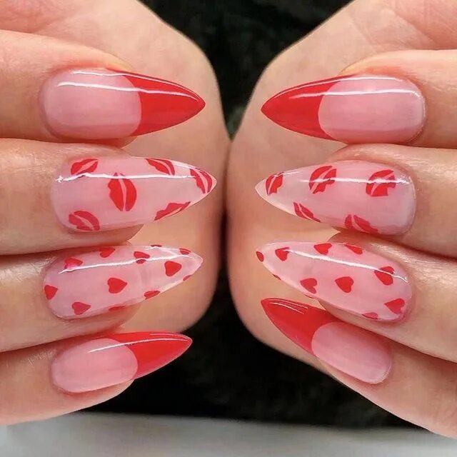 Дизайн ногтей с сердечками 1518324179 5 768x711 Valentines nail art designs, Nail designs valentines, Valen