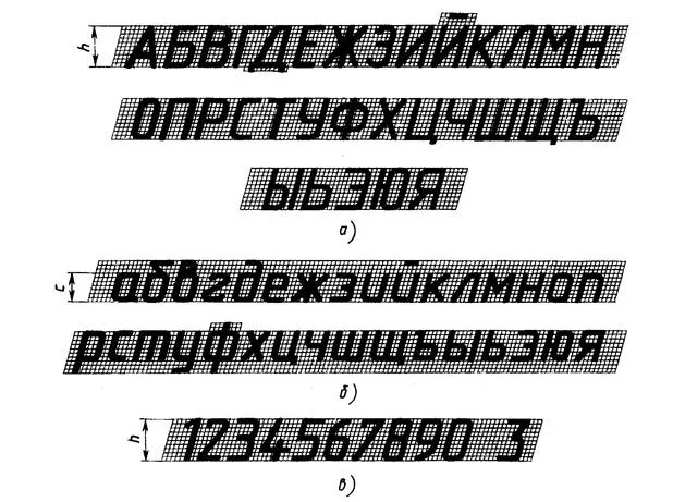 Шрифты цифры размер. Шрифт по ГОСТ 2.304-81. ГОСТ 2.304-81 шрифты чертежные. Чертежный шрифт типа б с наклоном 75. Чертежный шрифт типа б с наклоном 75 градусов.