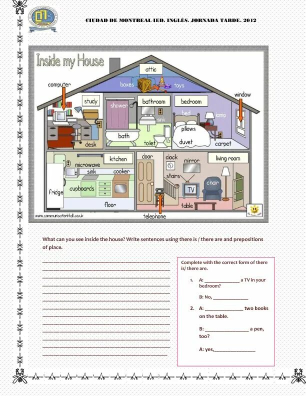 Комнаты Worksheets. Дом Worksheets. Схема дома на английском языке. There is there are Worksheet комнаты. There a kitchen in my house