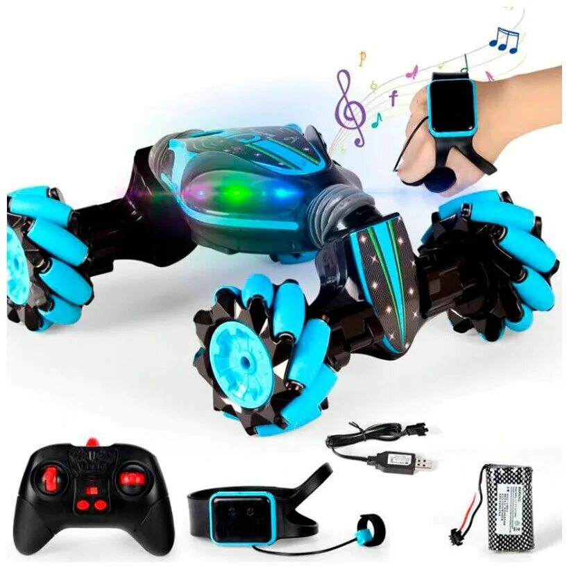 машинка управляемая браслетом на руке. машинка-перевертыш weishengda stunt car. машину на радиоуправлении управление жестами. машинка перевертыш stunt car с пультом. пульт управления жестами.