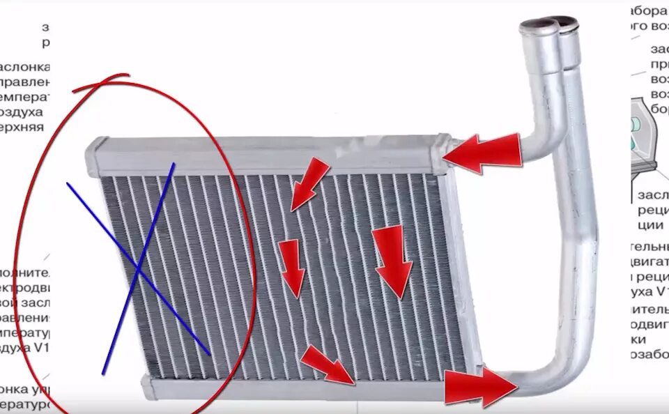 Холодный радиатор причина. Радиаторы отопителя Фольксваген б6. Passat b6 воздух в радиаторе печки.