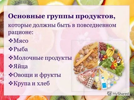 Основные продукты питания это какие