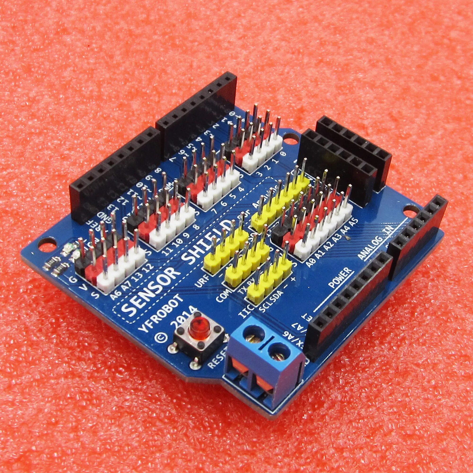 Sensor Shield v5.0 для Arduino uno. Плата расширения v5 (uno sensor Shield v5). YFROBOT sensor Shield. Sensor Shield Expansion Board.