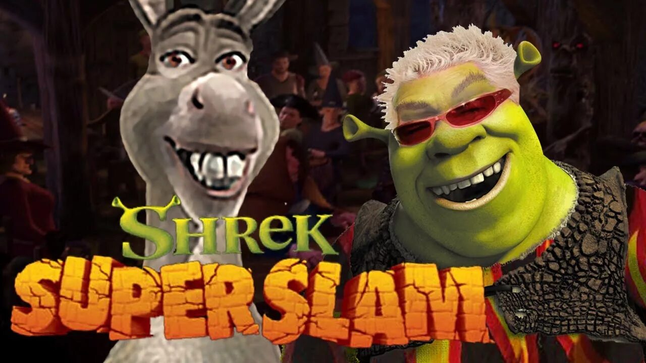 Шрек человек паук. Shrek SUPERSLAM 2. Shrek SUPERSLAM. Шрек супер слэм. Шрек гуль.