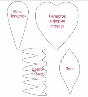 Лепесток розы шаблон