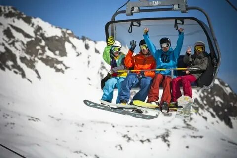 My friend skis
