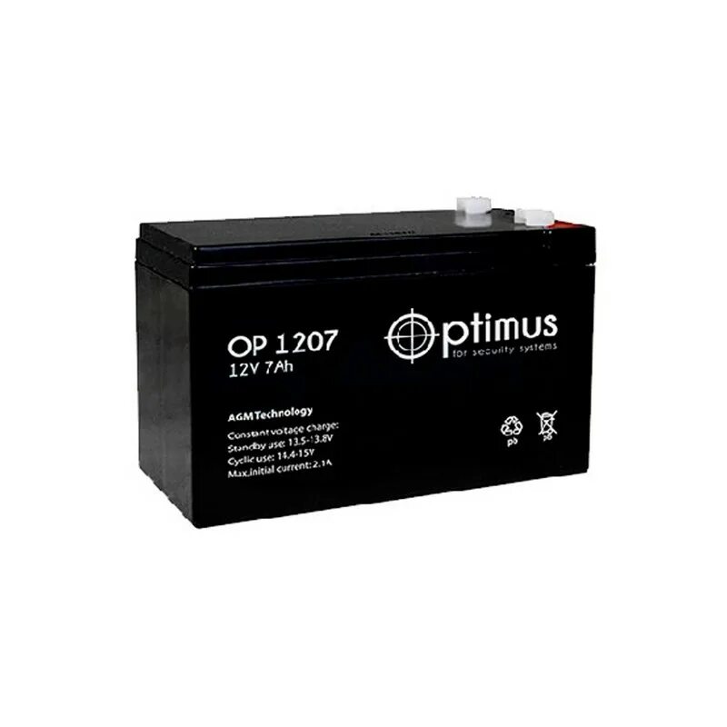 Батарея Optimus op1207 12v/7ah. Аккумулятор Optimus op 1207. Optimus op-1207 (АКБ-7). Аккумулятор Optimus op 12v 7ah.