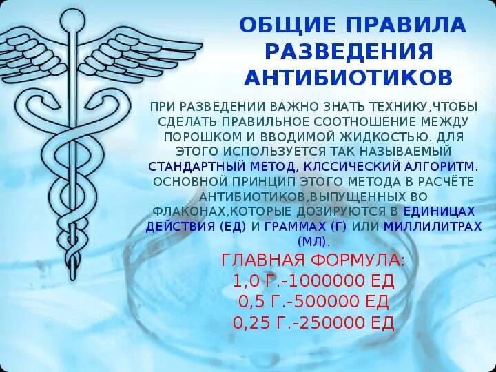 Алгоритм введения антибиотиков. Расчет и введение антибиотиков. развести антибиотики алгоритм.