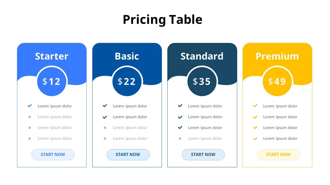 Макет pricing Table. Pricing. Price list Table. Красивые таблицы для презентации Price Table.