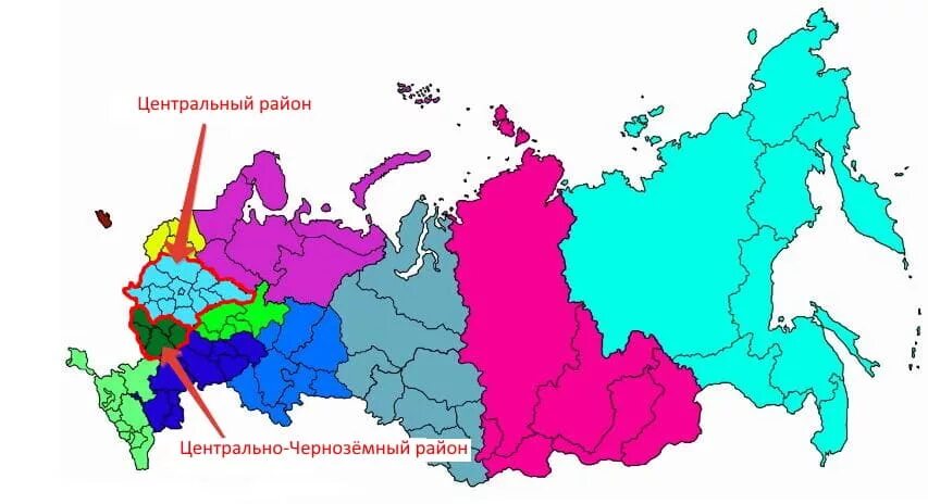 Рис экономические районы. Центрально-Чернозёмный экономический район на карте России. Субъекты РФ центрального экономического района. Центрально-Черноземный экономический район субъекты РФ. Субъекты центров Черноземный округа России.