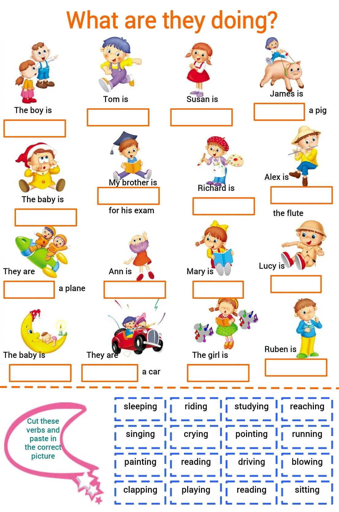 Present Continuous for Kids. Present Continuous в английском языке Worksheets. Английский для детей present Continuous. Английский для детей упражнения.