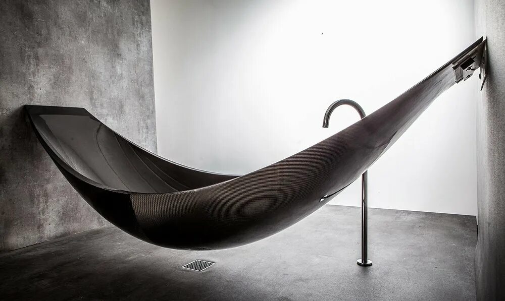 Ванна гамак. Ванна Vessel Hammock. Ванна-гамак от Splinter works. Карбоновая ванна. Подвесная ванна гамак.