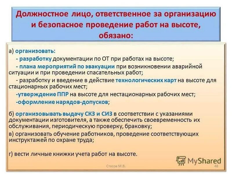 Требования к подрядным организациям. Ответственное лицо организации это. Ответственный за выполнение работ. Ответственный по работы на высоте. Задачи по безопасности работ на предприятии.