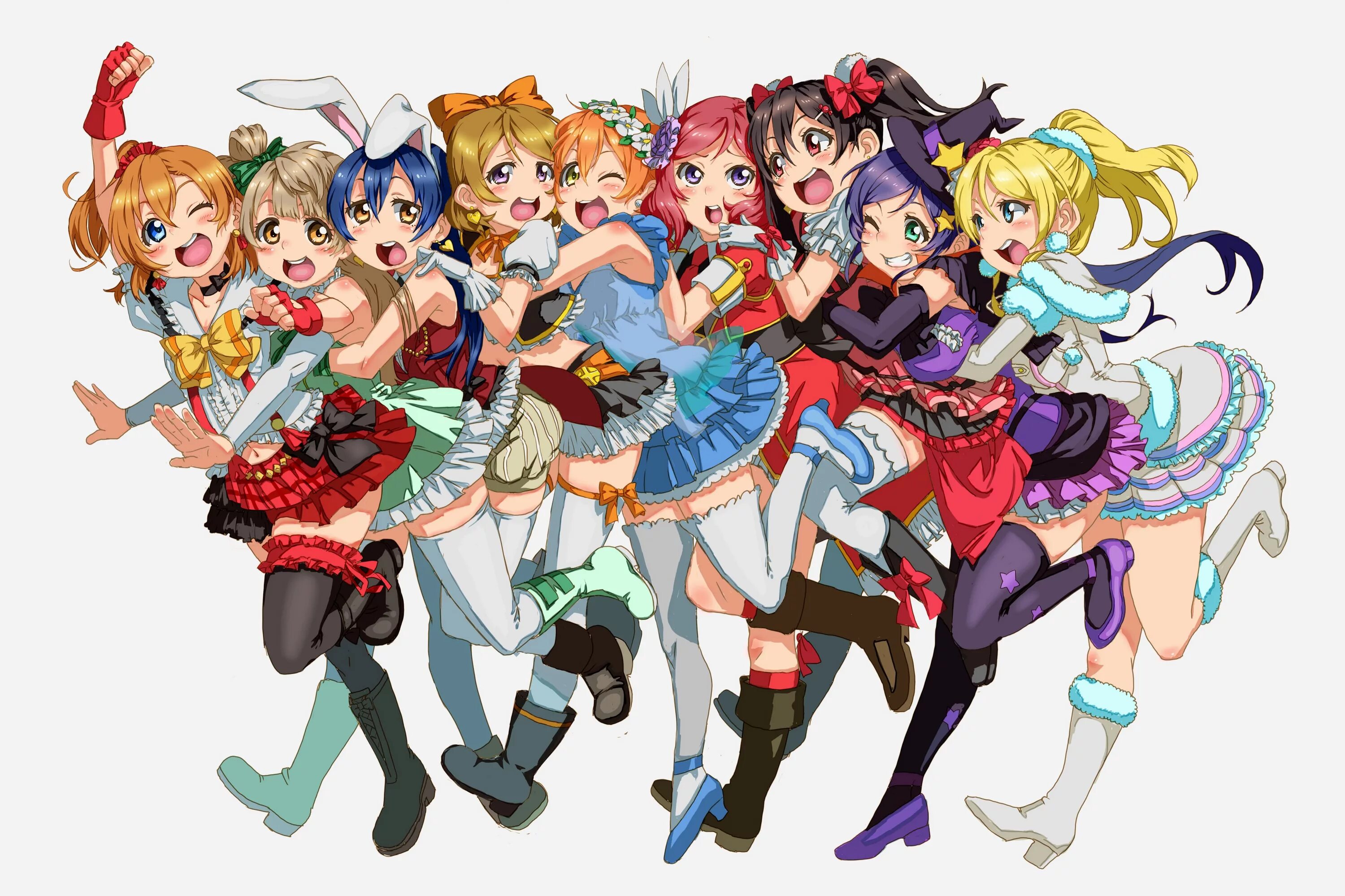 Лов лайв персонажи Мьюз. Love Live School Idol Project.