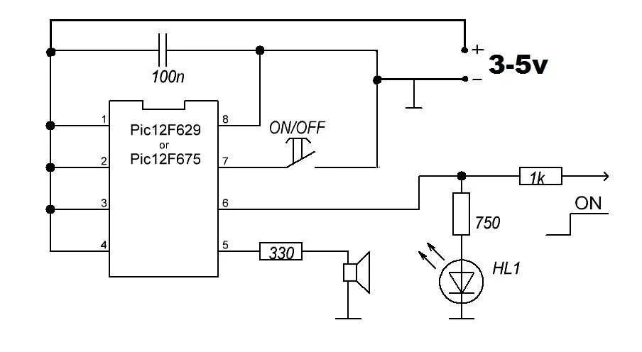 5 12 f. Циклический таймер attiny13. Контроллер для светодиодов на pic12f629. Циклический таймер на attiny13 схема. Пульт управления на микроконтроллере pic12f629.