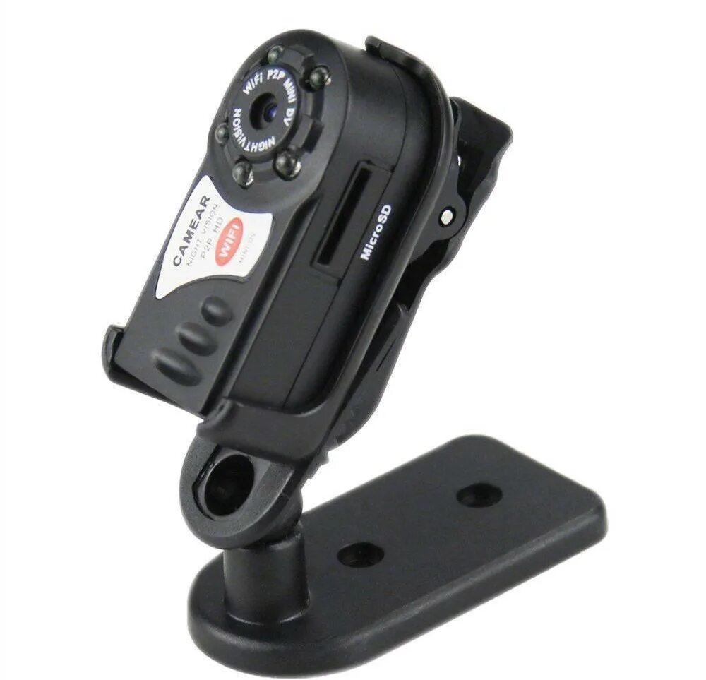Мини камера q7 Wi-Fi. Мини камера q7. Мини видеокамера WIFI p2p q7 с датчиком движения и ночной съёмкой.