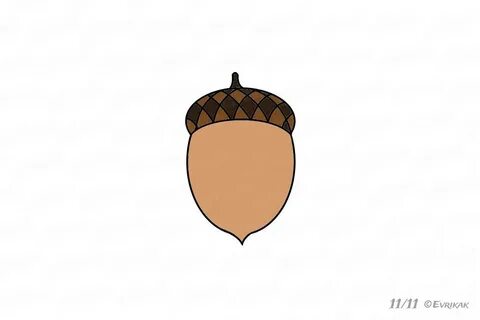 Как нарисовать желудь