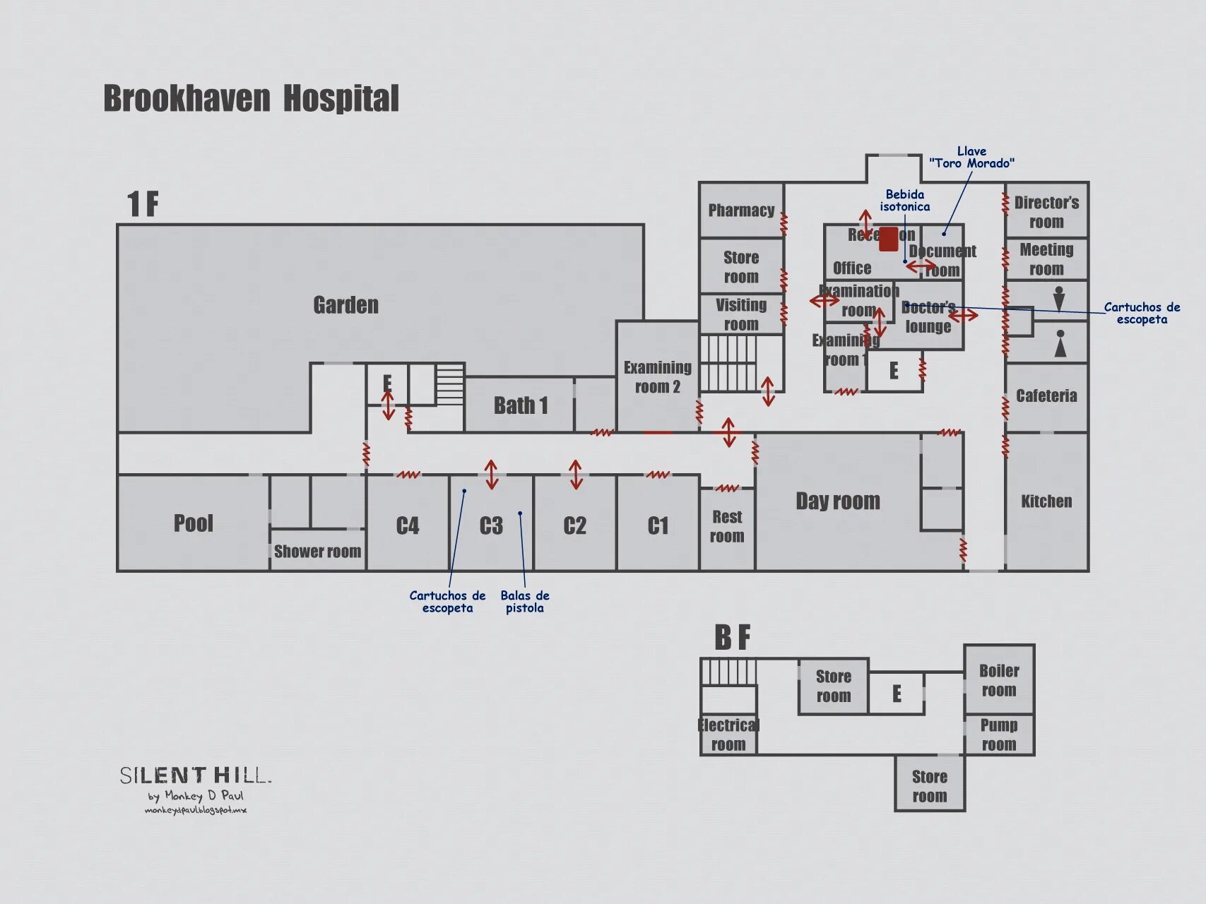 Brookhaven Hospital (госпиталь Брукхейвен).. Silent Hill 2 — больница Брукхейвен. Сайлент Хилл 2 больница карта. Silent Hill 2 госпиталь Brookhaven карта.